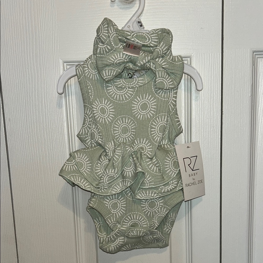 Green Sunburst Romper